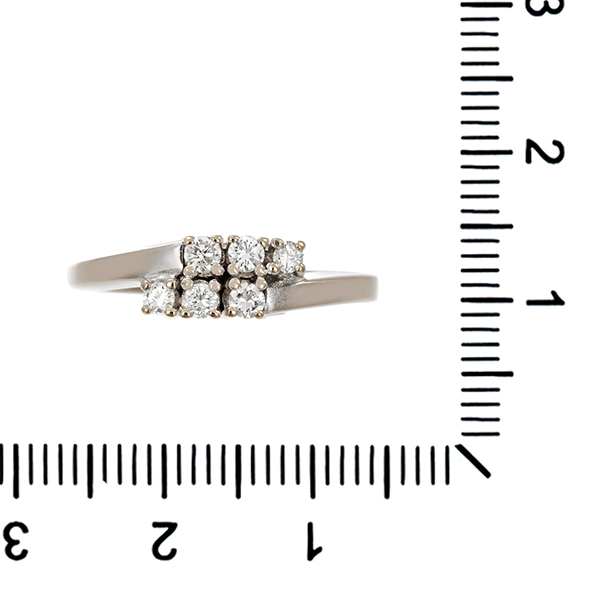 Diamantring, 14K, Weißgold, Brillanten 0,25 ct