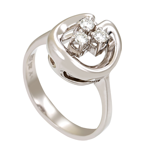 Diamantring, 14K, Weißgold, Brillanten