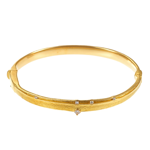 Armreif, 18K, Gelbgold, Brillanten