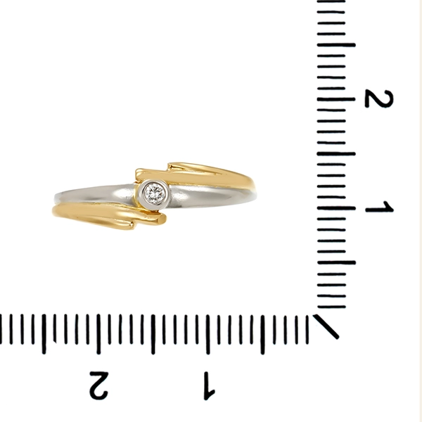 Diamantring, 950Pt, Platin/Gelbgold, Brillant