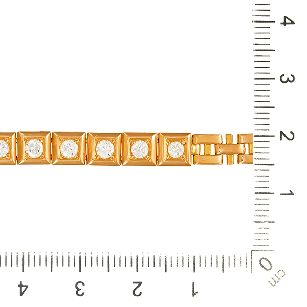 Armband, 18K, Gelbgold, Brillanten 1,20 ct