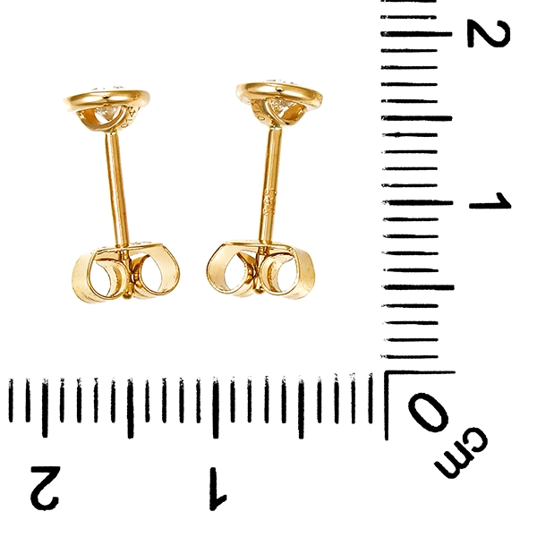 Ohrstecker, 14K, Gelbgold, Brillanten