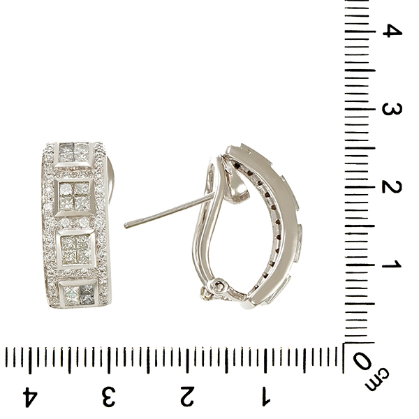 Clipstecker, 18K, Weißgold, Diamant, Brillant