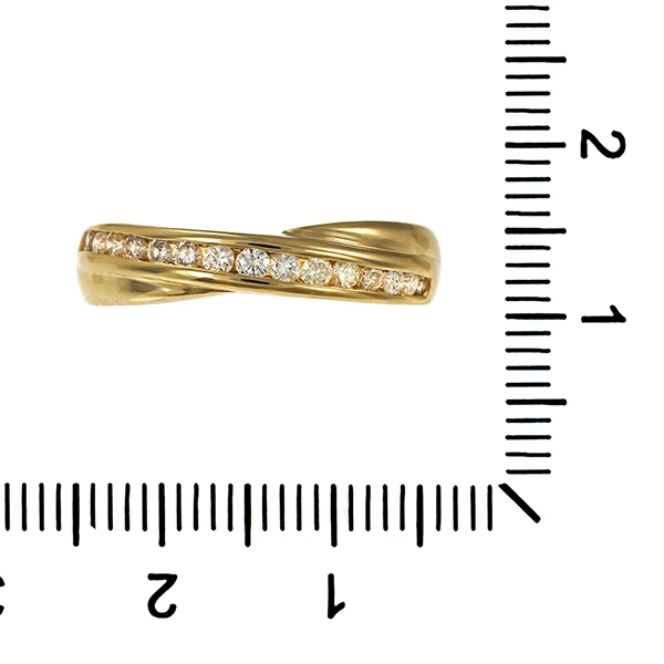 Ring, 14K, Gelbgold, Brillanten
