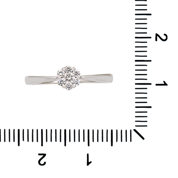 Diamantring, 18K, Weißgold, Brillant