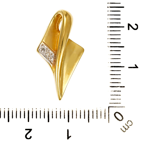 Anhänger, 14K, Gelbgold, Diamant