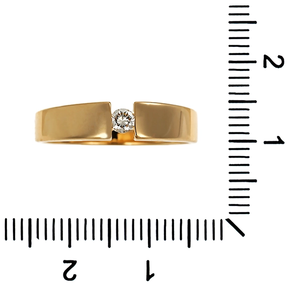 Diamantring, 14K, Gelbgold, Brillant