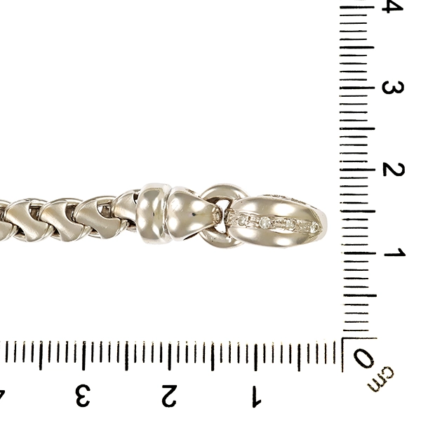 Armband, 14K, Weißgold, Diamanten