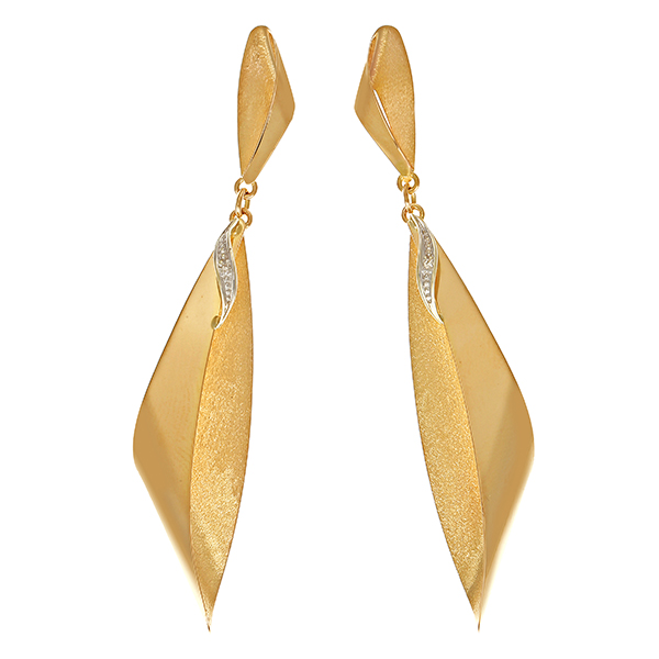 Steckhänger, 8K, Gelb-/Weißgold, Diamanten