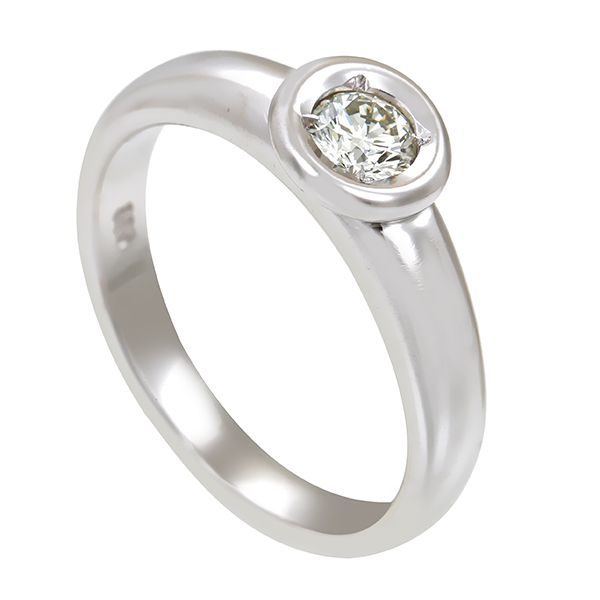 Diamantring, 14K, Weißgold, Brillant 0,20 ct