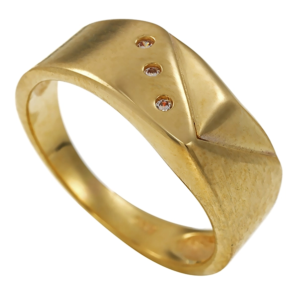 Ring, 8K, Gelbgold, Zirkonia