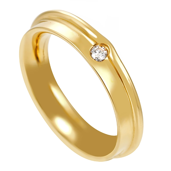 Diamantring, 18K, Gelbgold, Brillant