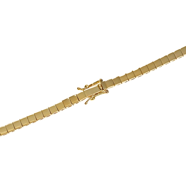 Collier, 18K, Gelbgold, Saphire, Brillanten