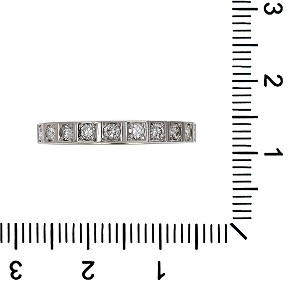 Ring, 14K, Weißgold, Brillanten, Memoire