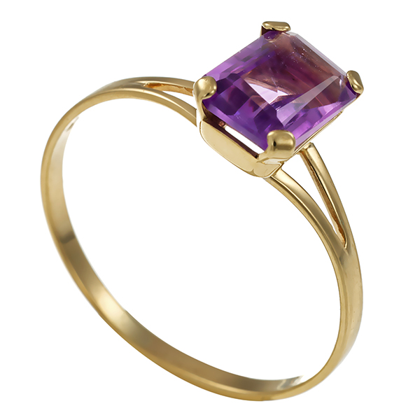 Ring, 9K, Gelbgold, Amethyst