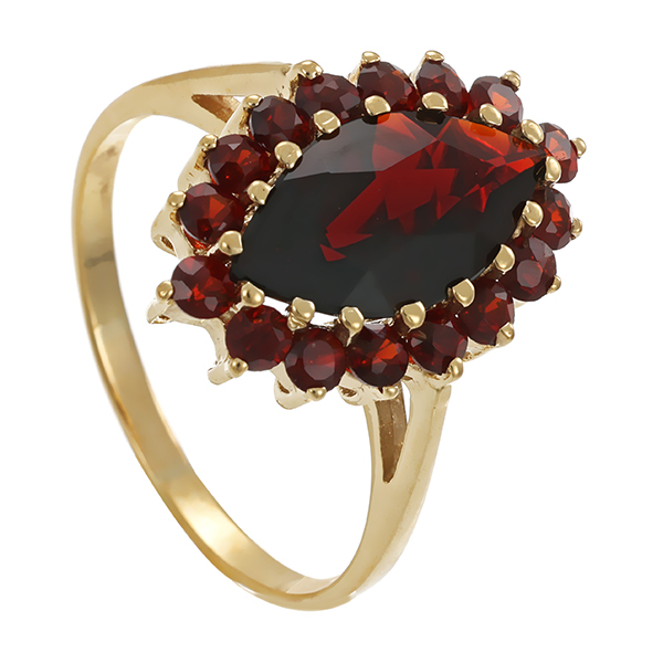 Ring, 8K, Gelbgold, Granat