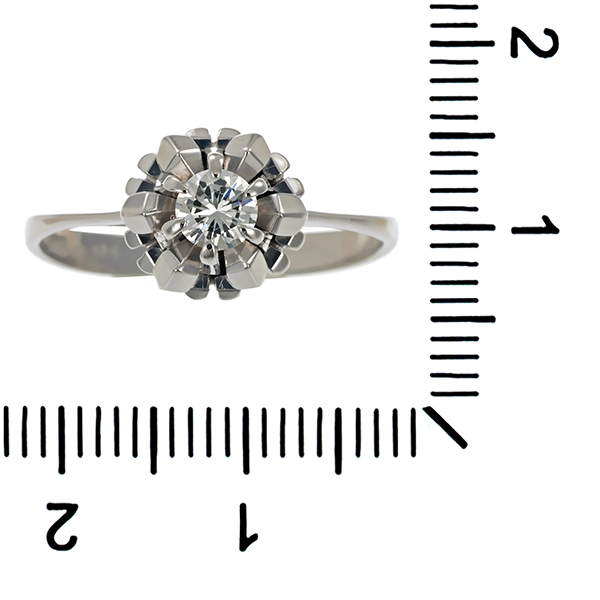 Diamantring, 14K, Weißgold, Brillant 0,25 ct