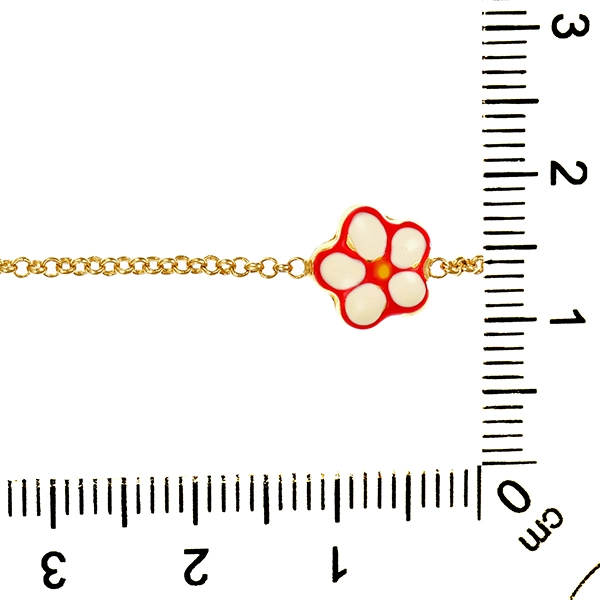 Armband, 18K, Gelbgold, Emaille