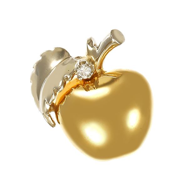 Anhänger, 18K, Gelb-/Weißgold, Zirkonia