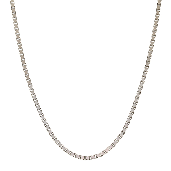 Collierkette, 14K, Weißgold, Venezianer-