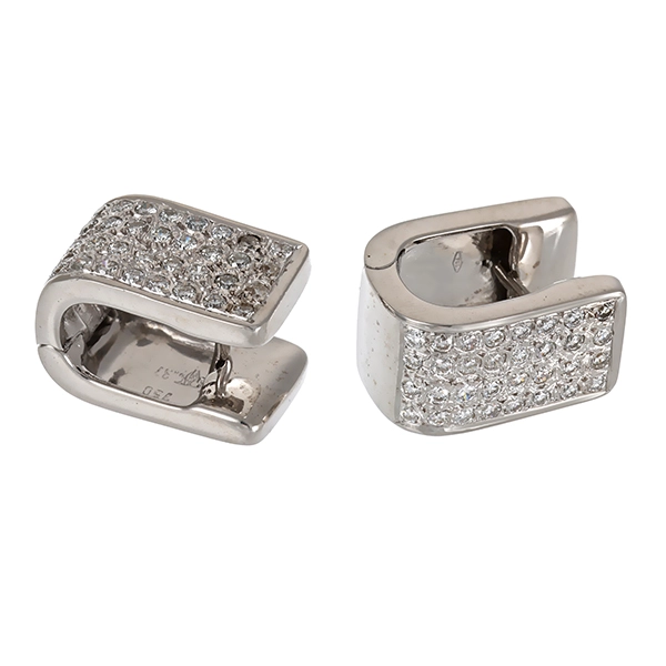 Ohrringe, 18K, Weißgold, Brillant