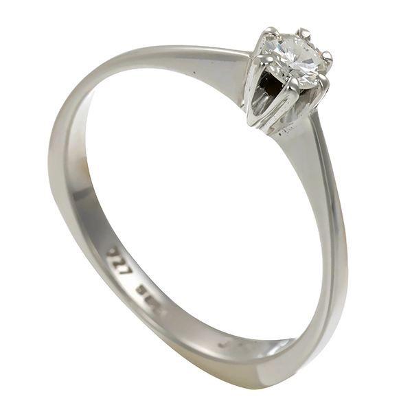 Brillantring, 14K, Weißgold, 0,20ct