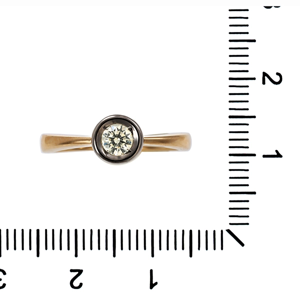Brillantring, 14K, Gelb-/Weißgold, 0,35ct