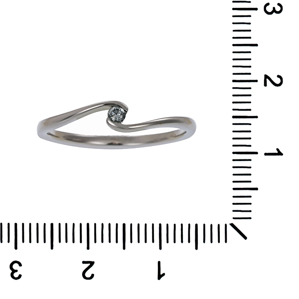 Brillantring, 14K, Weißgold