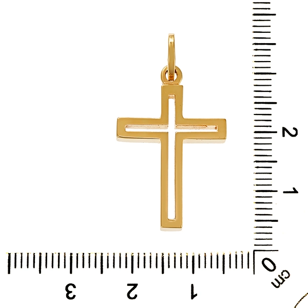 Anhänger, 14K, Gelbgold, Kreuz