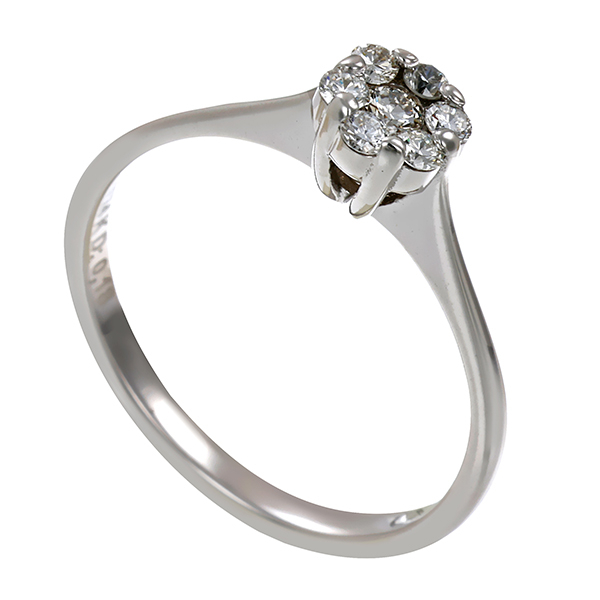 Ring, 14K, Weißgold, Brillanten, U50