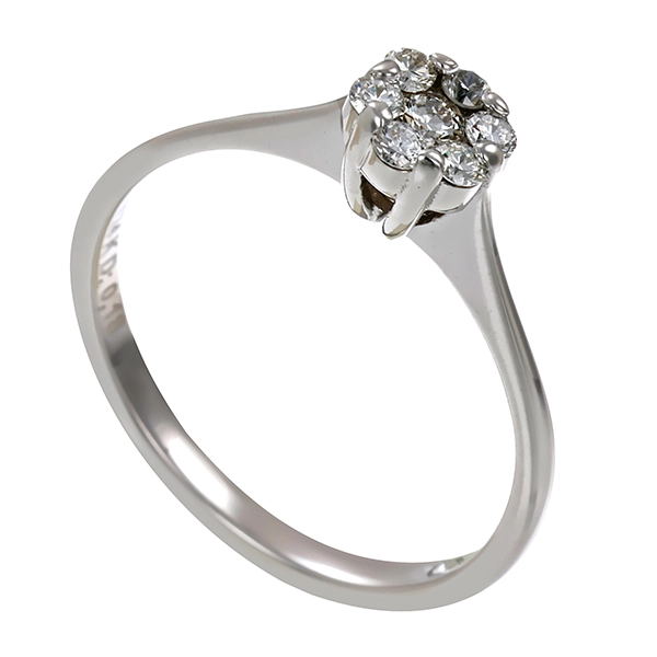 Ring, 14K, Weißgold, Brillanten, U50