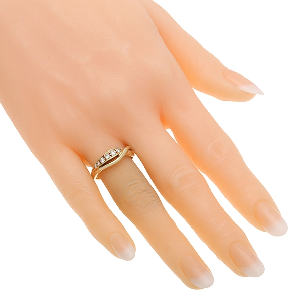 Diamantring, 14K, Gelbgold, Brillanten 0,18 ct