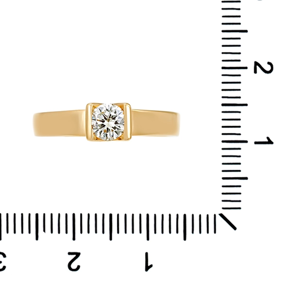 Diamantring, 18K, Gelbgold, Brillant 0,40 ct