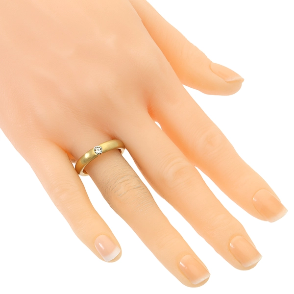 Diamantring, 18K, Gelbgold, Brillant 0,21 ct