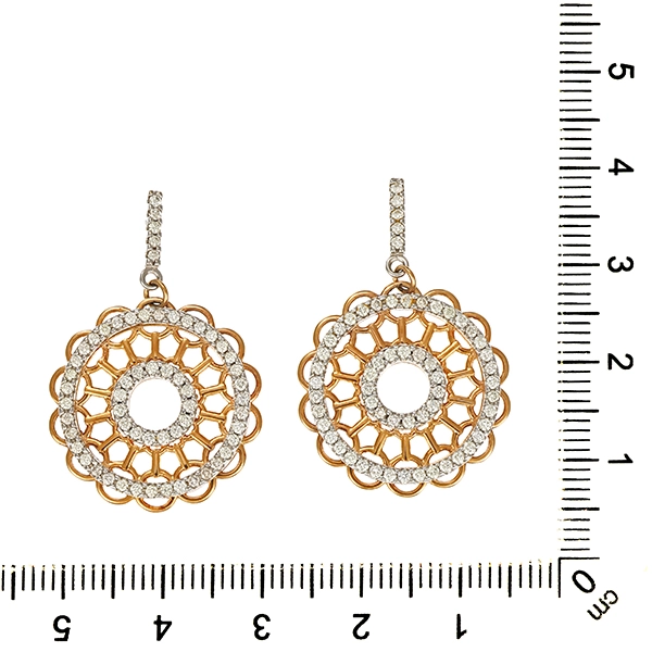 Steckhänger, 14K, Gelb-/Weißgold, Brillanten