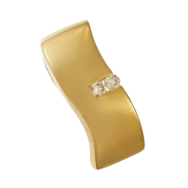 Anhänger, 18K, Gelbgold, Brillanten