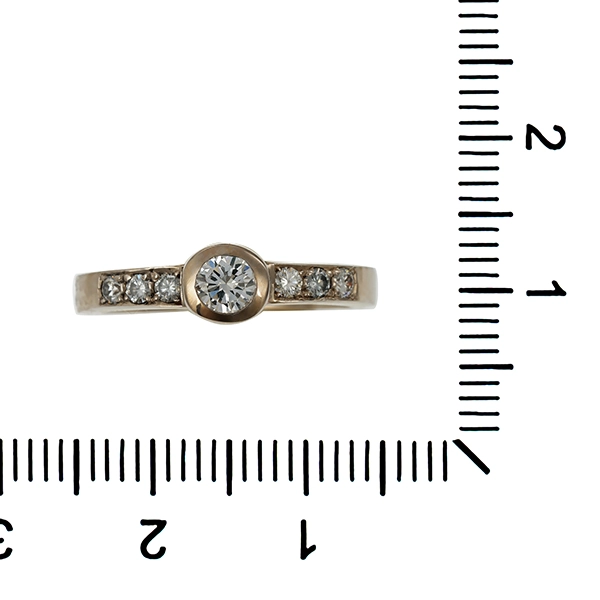Diamantring, 14K, Weißgold, Brillanten