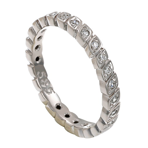 Ring, 14K, Weißgold, Diamanten, U57