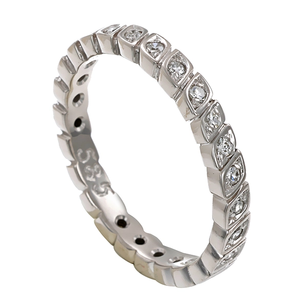 Ring, 14K, Weißgold, Diamanten, U57