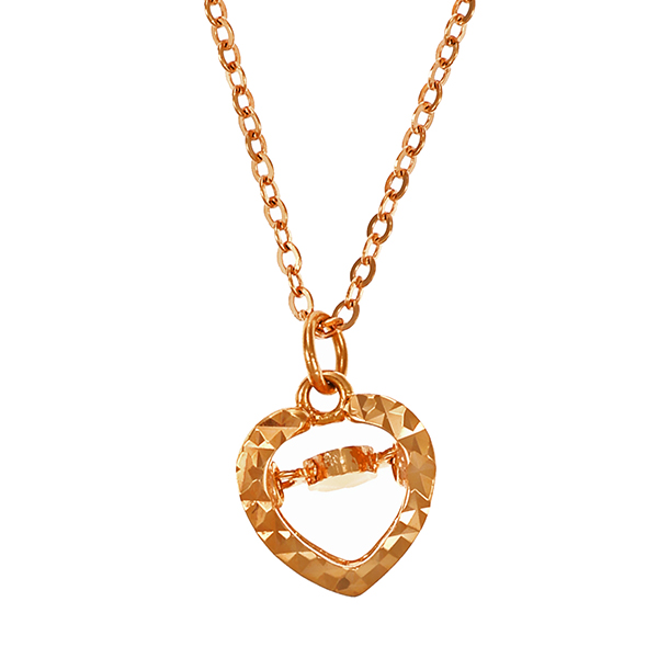 Collier, 18K, Rotgold, Herz