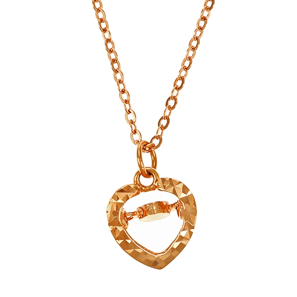 Collier, 18K, Rotgold, Herz