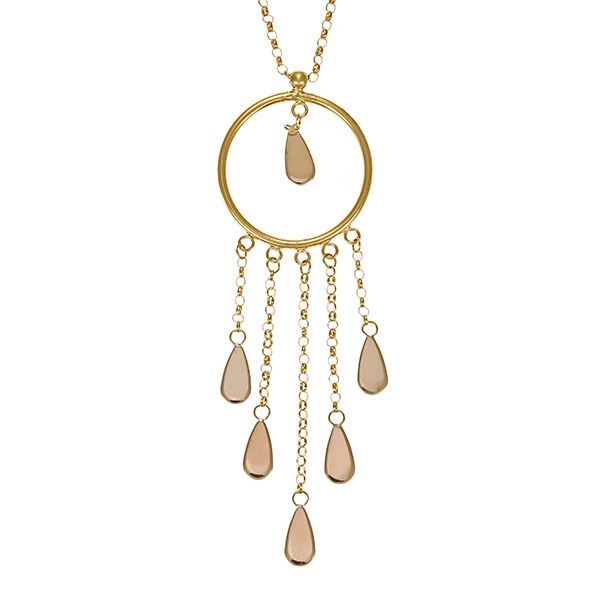 Collier, 10K, Gelb-/Weißgold