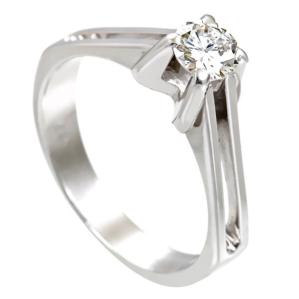 Diamantring, 14K, Weißgold, Brillant 0,40 ct