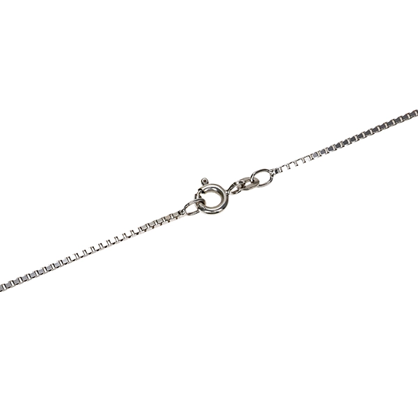 Collierkette, 14K, Weißgold, Venezianer-