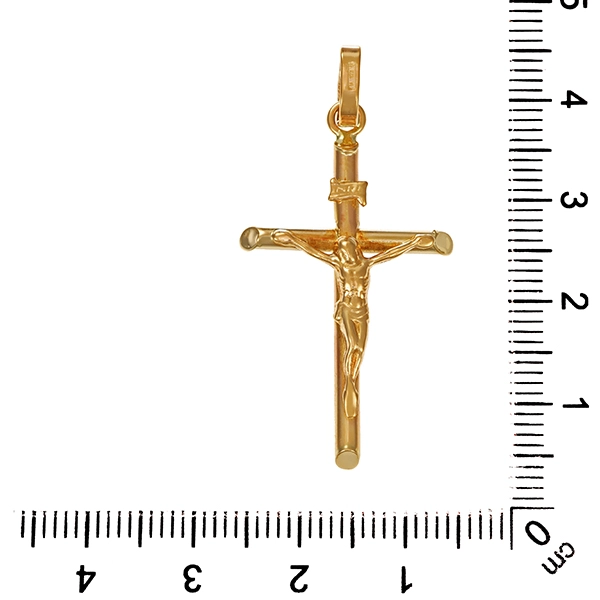 Anhänger, 14K, Gelbgold, Kruzifix