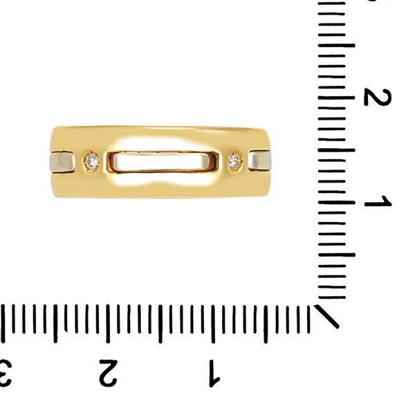 Diamantring, 18K, Gelb-/Weißgold, Brillanten