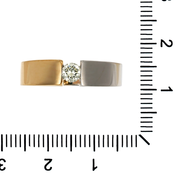 Diamantring, 14K, Gelb-/Weißgold, Brillant 0,25 ct