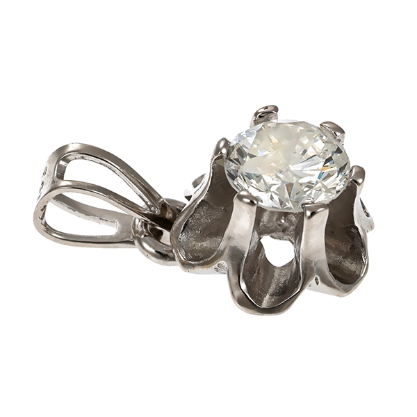Anhänger, 14K, Weißgold, Brillant, 0,50ct