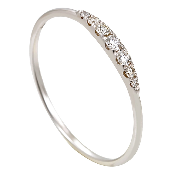 Diamantring, 18K, Weißgold, Brillanten 0,10 ct