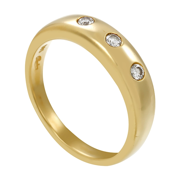 Diamantring, 14K, Gelbgold, Brillant 0,12 ct